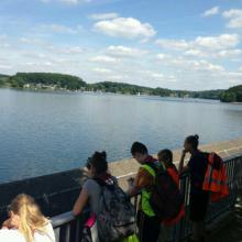 Uitzicht over de Bevertalsperre tijdens de hike